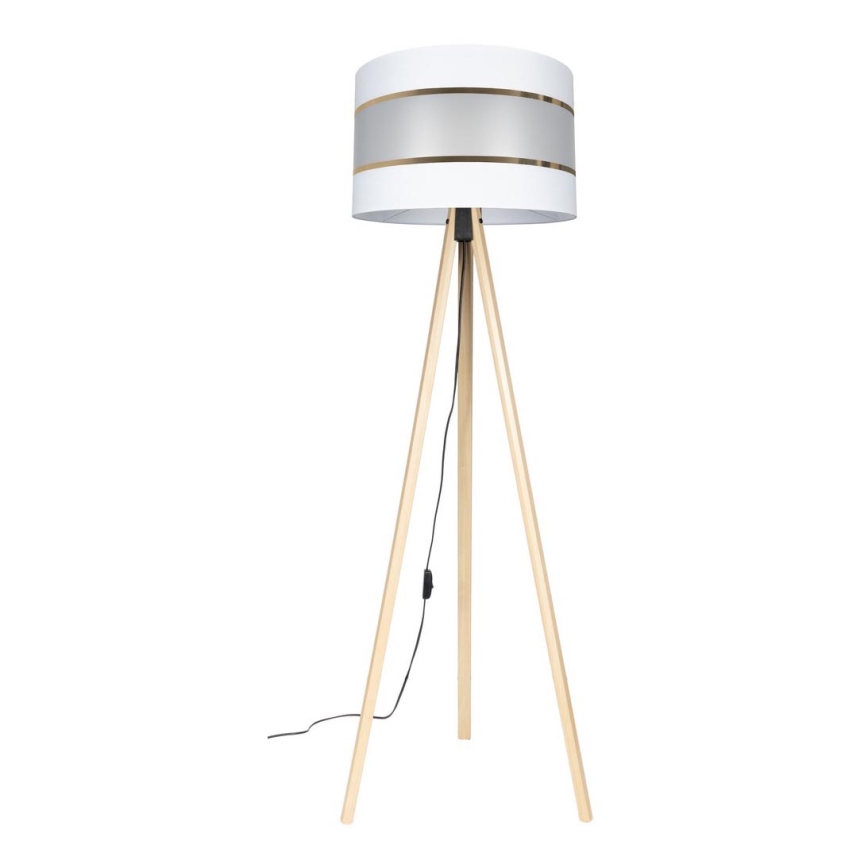 Lampada da terra CORAL 1xE27/60W/230V marrone/bianco/oro