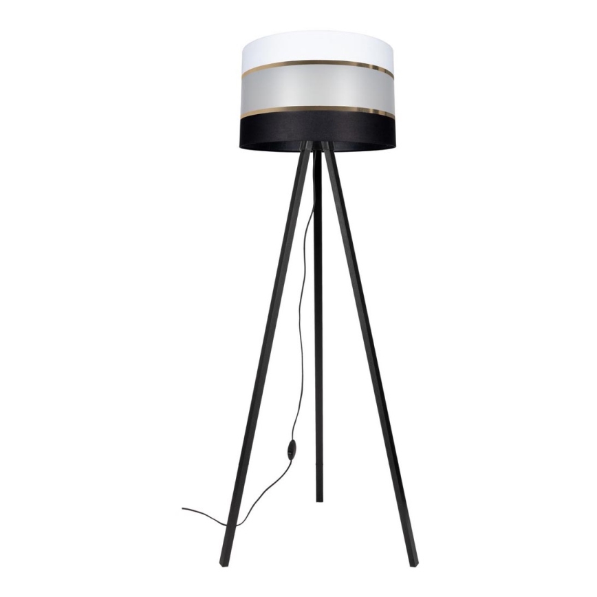 Lampada da terra CORAL 1xE27/60W/230V nero/bianco/oro