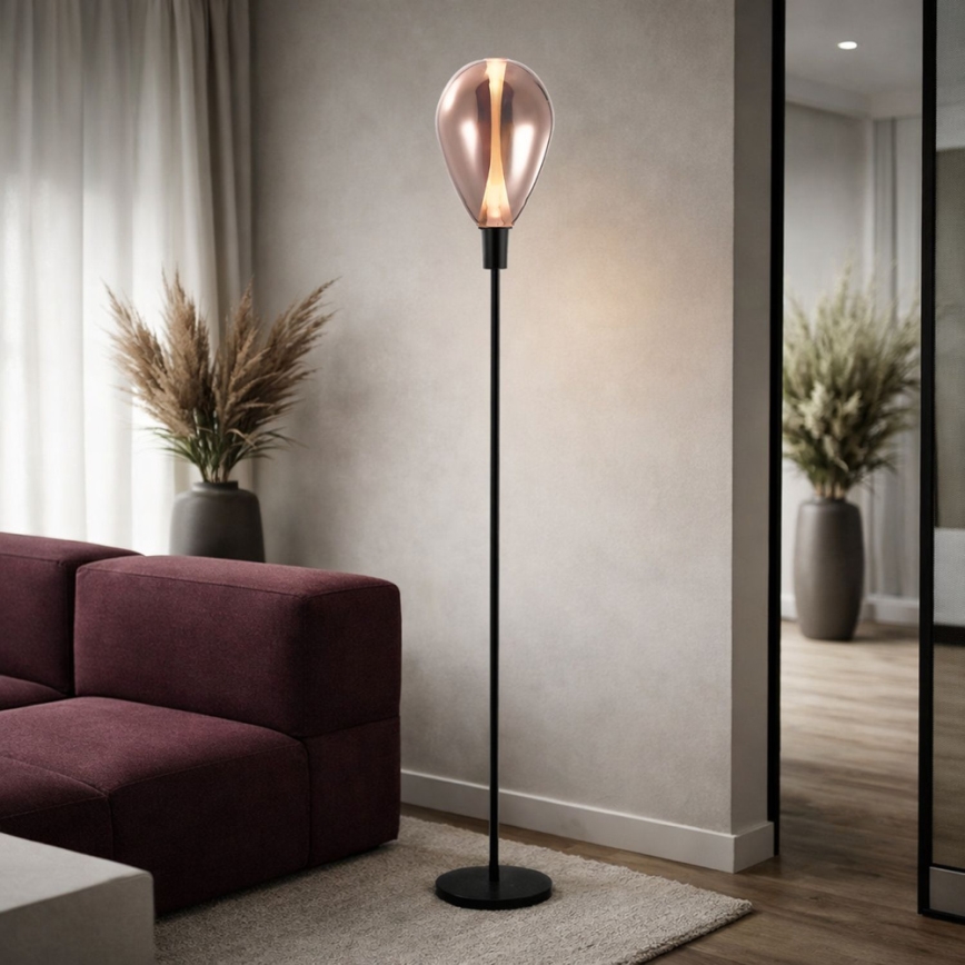Lampada da terra DENSO 1xG9/5W/230V rame/nera