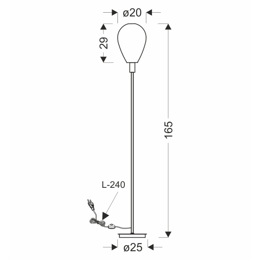 Lampada da terra DENSO 1xG9/5W/230V rame/nera