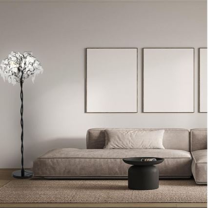 Lampada da terra di cristallo 5xG9/40W/230V nero