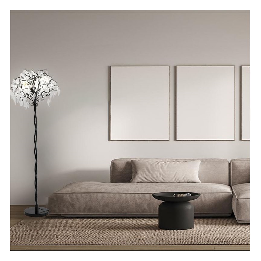 Lampada da terra di cristallo 5xG9/40W/230V nero