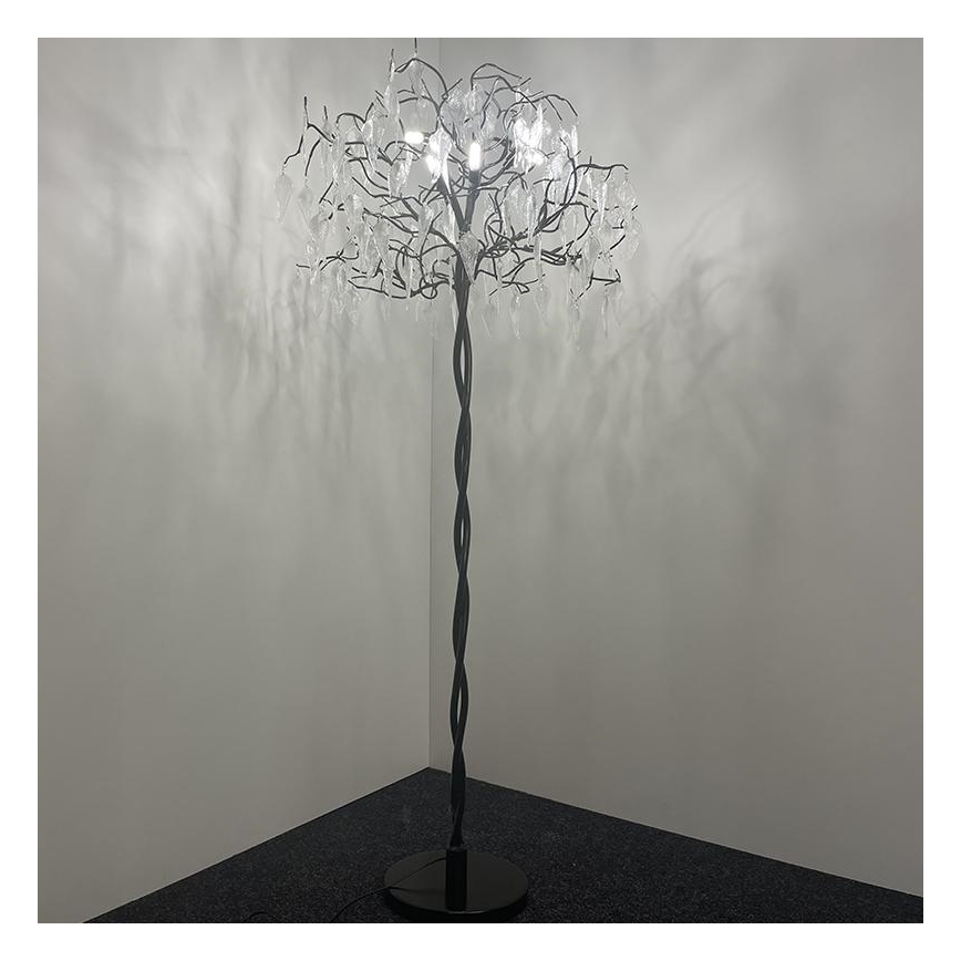 Lampada da terra di cristallo 5xG9/40W/230V nero