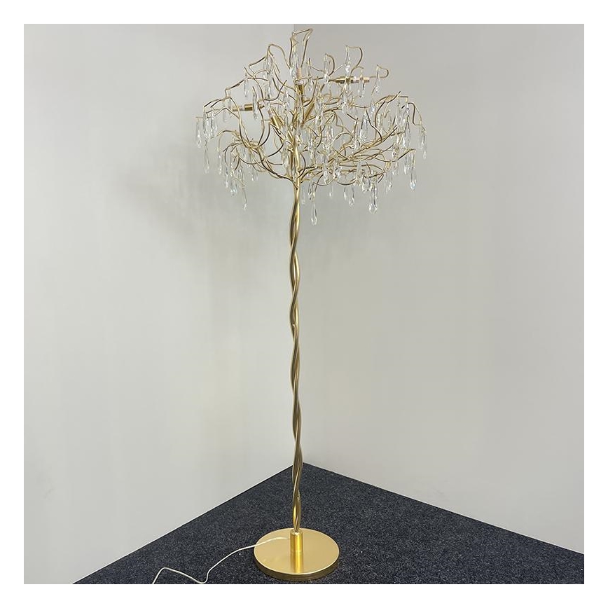 Lampada da terra di cristallo 5xG9/40W/230V oro