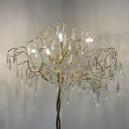 Lampada da terra di cristallo 5xG9/40W/230V oro