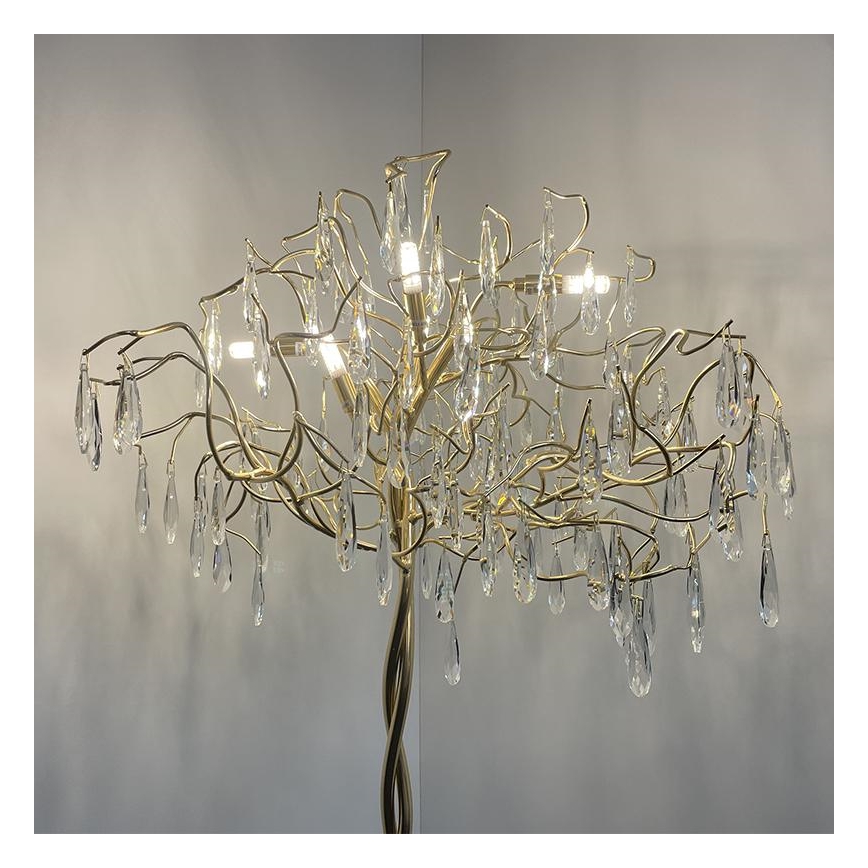 Lampada da terra di cristallo 5xG9/40W/230V oro