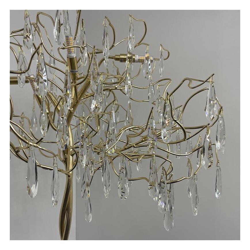 Lampada da terra di cristallo 5xG9/40W/230V oro