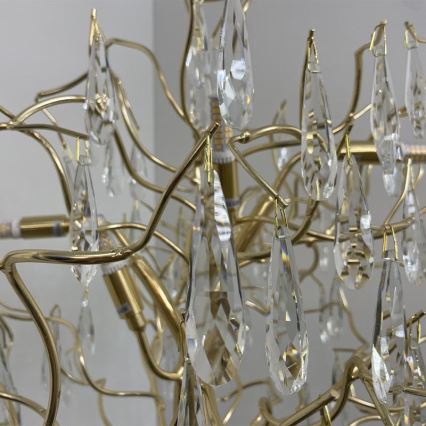 Lampada da terra di cristallo 5xG9/40W/230V oro