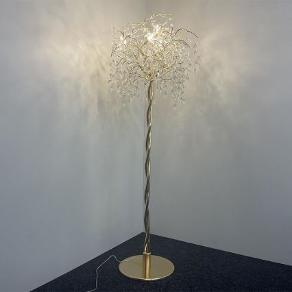 Lampada da terra di cristallo 5xG9/40W/230V oro