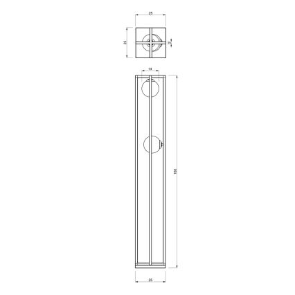 Lampada da terra DIEGO 2xE14/40W/230V nero