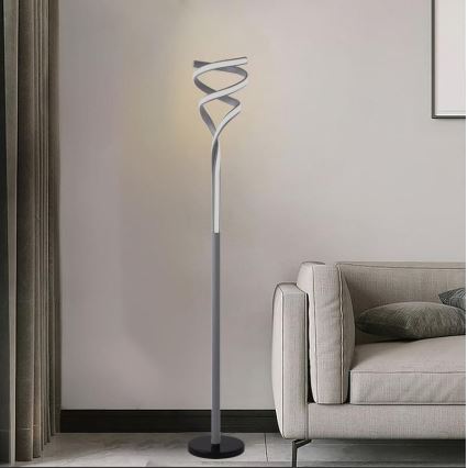 Lampada da terra dimmerabile a LED LED/50W/230V 3000-6500K grigio + telecomando