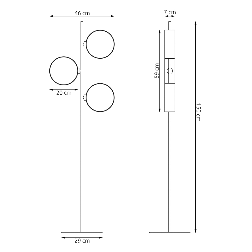 Lampada da terra DRUMZ 3xE14/10W/230V marrone