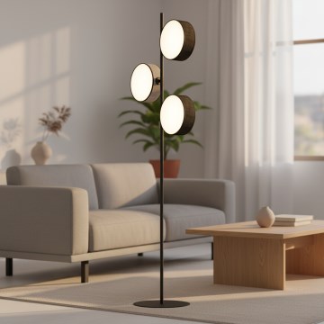 Lampada da terra DRUMZ 3xE14/10W/230V nero/grigio