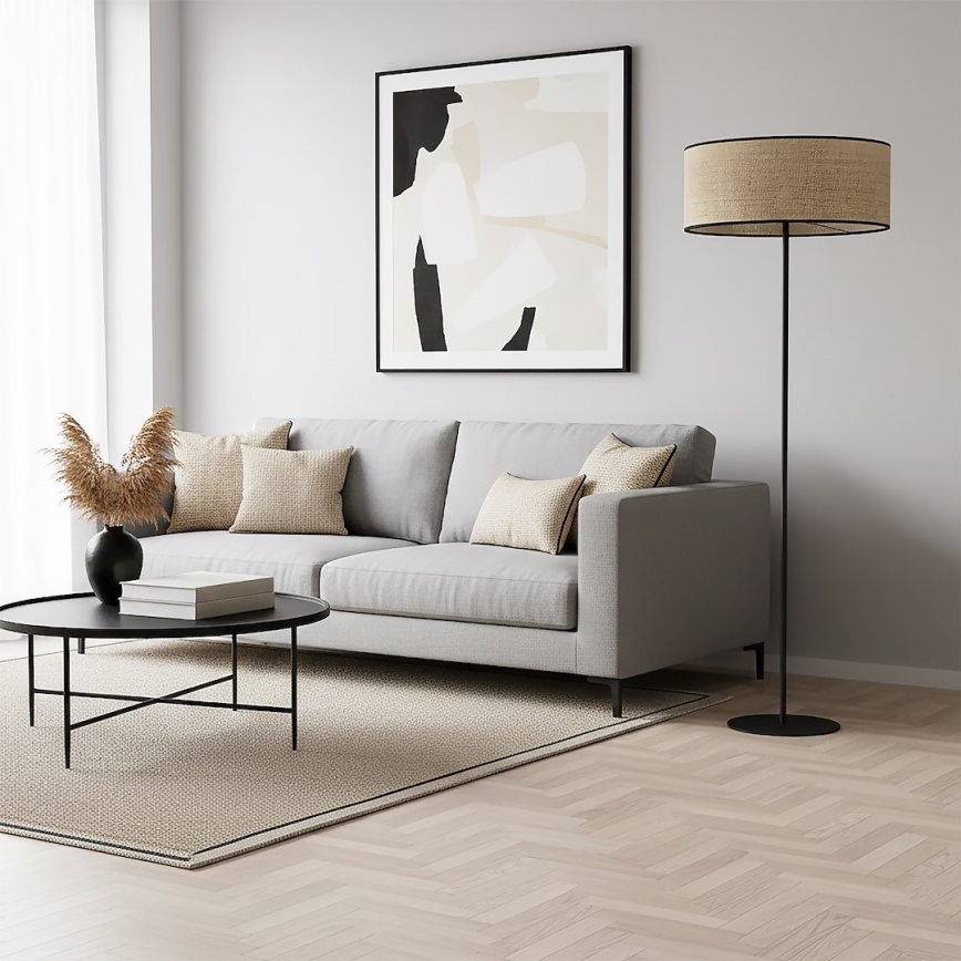 Lampada da terra ECO 1xE27/15W/230V beige/rattan