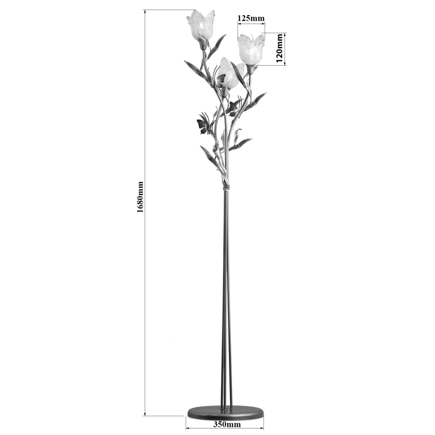 Lampada da terra EDEN 3xE14/40W/230V