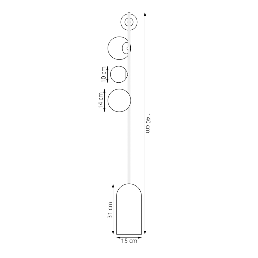 Lampada da terra ETNO 4xG9/8W/230V bianca