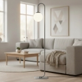 Lampada da terra FLOR 1xE14/10W/230V grigia