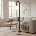 Lampada da terra FLOR 1xE14/10W/230V nera