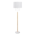 Lampada da terra FOGO 2xE27/15W/230V bianco/beige