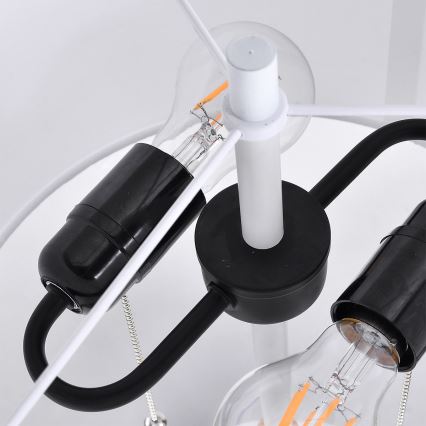 Lampada da terra FOGO 2xE27/15W/230V bianco/beige