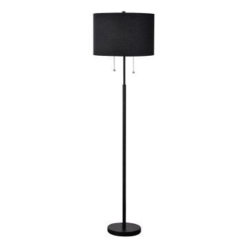 Lampada da terra FOGO 2xE27/15W/230V nera