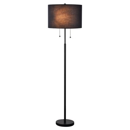 Lampada da terra FOGO 2xE27/15W/230V nera