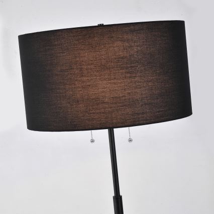 Lampada da terra FOGO 2xE27/15W/230V nera