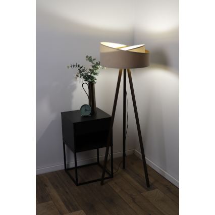 Lampada da terra GALAXY 1xE27/60W/230V beige/marrone