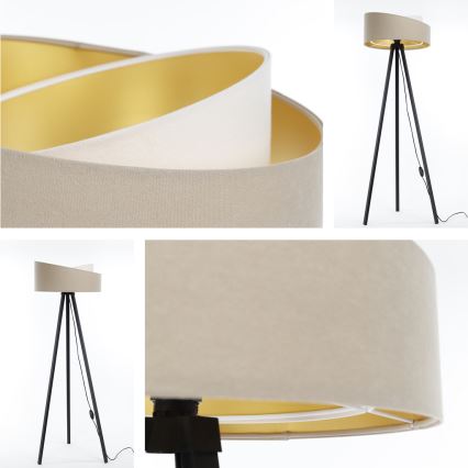 Lampada da terra GALAXY 1xE27/60W/230V beige/nero