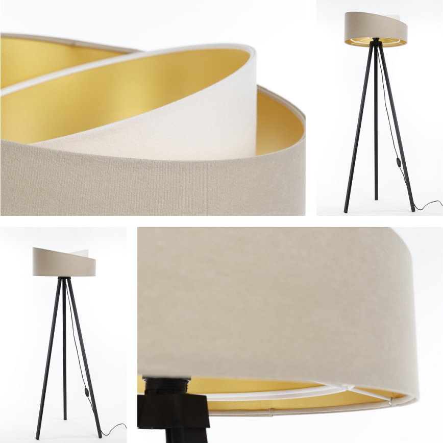 Lampada da terra GALAXY 1xE27/60W/230V beige/nero