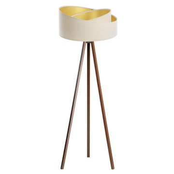 Lampada da terra GALAXY 1xE27/60W/230V crema/wengé