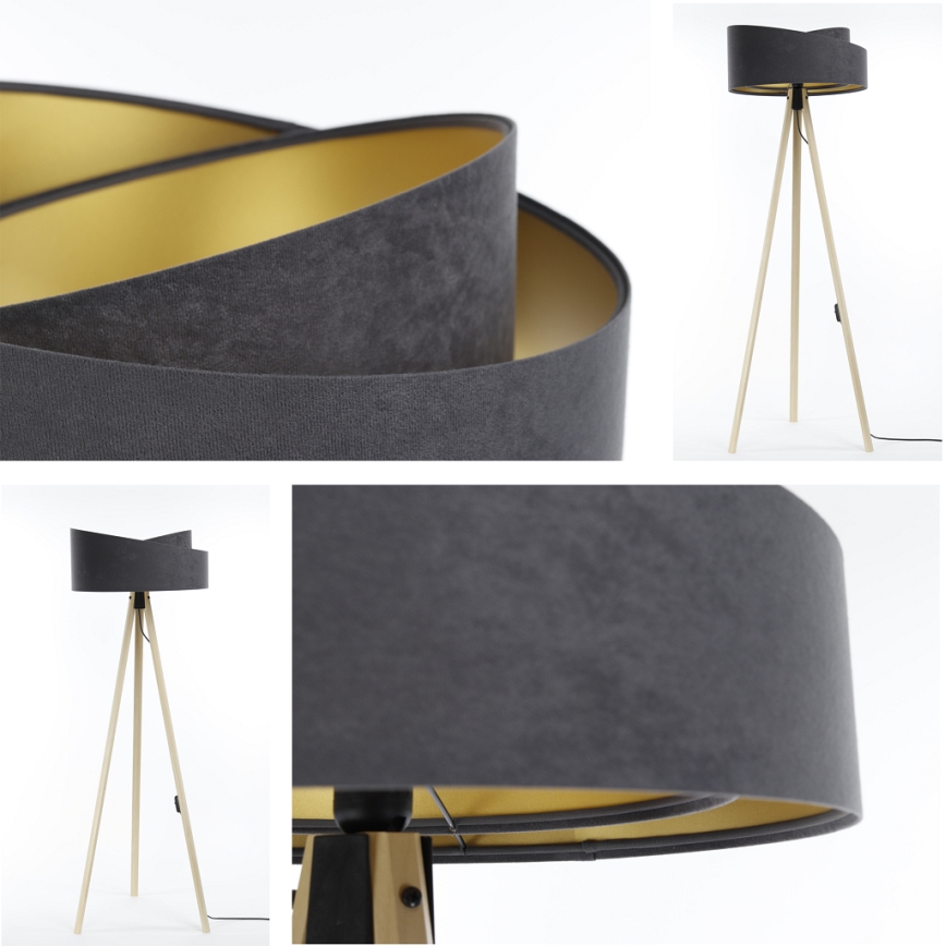 Lampada da terra GALAXY 1xE27/60W/230V grigio/beige