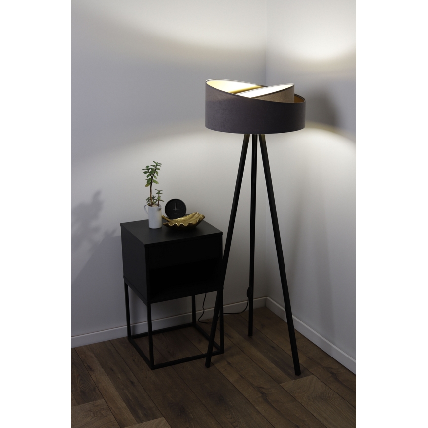 Lampada da terra GALAXY 1xE27/60W/230V grigio/nero