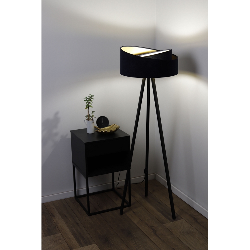 Lampada da terra GALAXY 1xE27/60W/230V nero/marrone