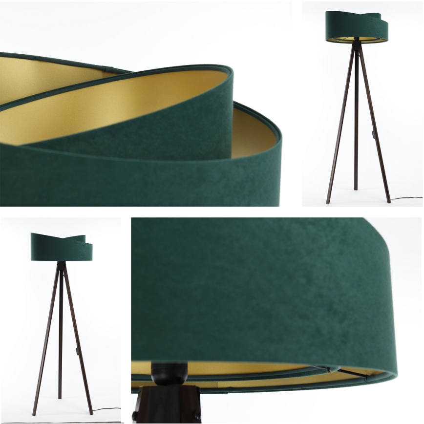 Lampada da terra GALAXY 1xE27/60W/230V verde/wengé
