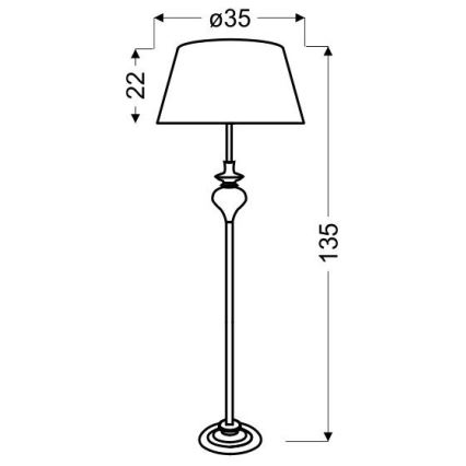 Lampada da terra GILLENIA 1xE27/60W/230V argento