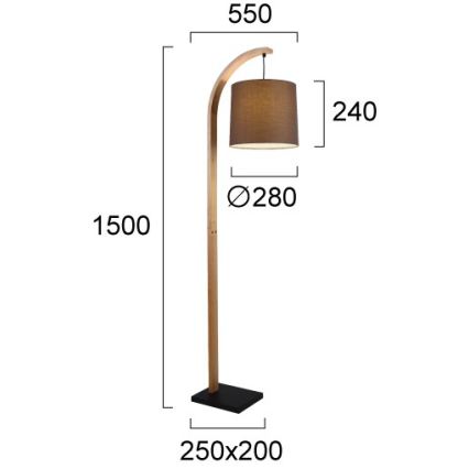 Lampada da terra HANA 1xE27/40W/230V marrone