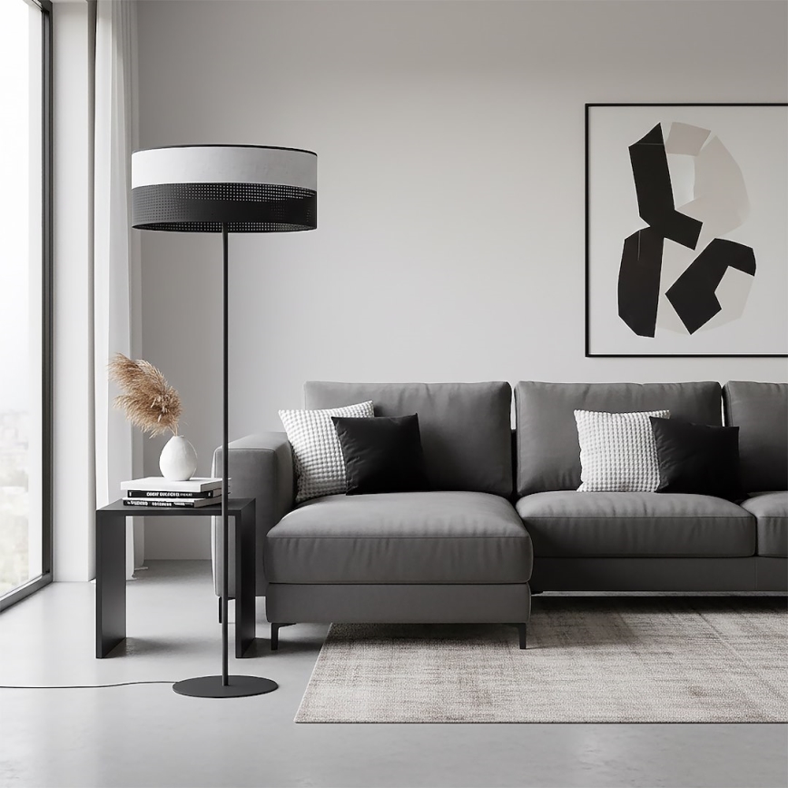 Lampada da terra KARBON 1xE27/15W/230V nero/grigio