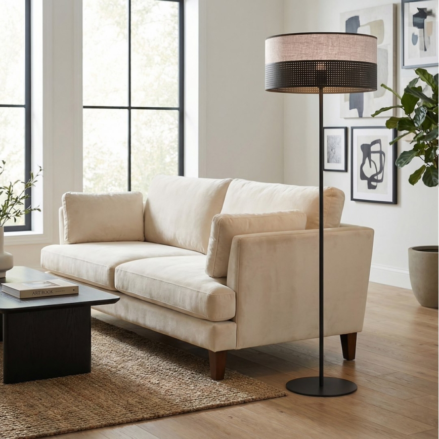 Lampada da terra KARBON 1xE27/15W/230V nero/grigio