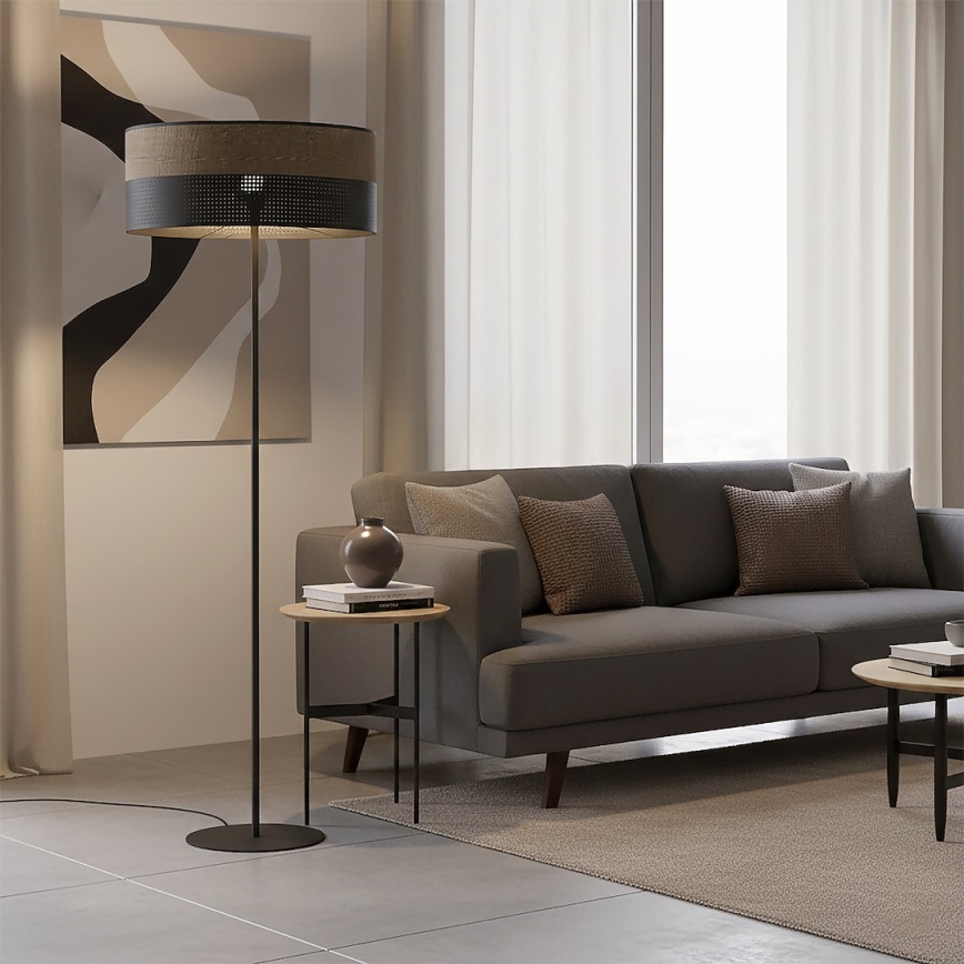 Lampada da terra KARBON 1xE27/15W/230V nero/marrone