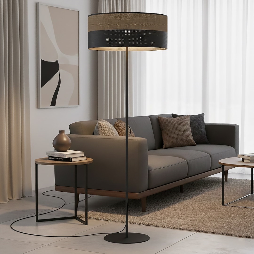 Lampada da terra KARBON 1xE27/15W/230V nero/marrone