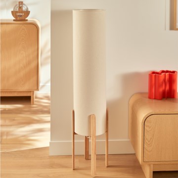 Lampada da terra KEYAH 1xE27/25W/230V in legno di gomma