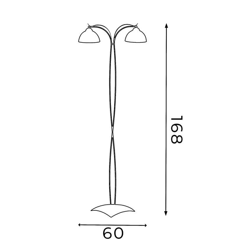 Lampada da terra KORFU 2xE27/60W/230V