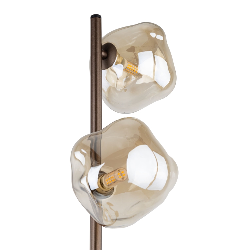 Lampada da terra LAVA 3xG9/8W/230V bronzo/beige fumé