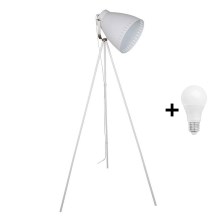 Lampada da terra LED 1xE27/10W/230V bianca 145cm