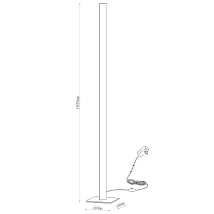 Lampada da terra LED BERNADETTA LED/28W/230V 4000K bianca