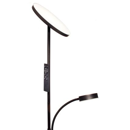 Piantana dimmerabile a LED NORA LED/25W/230V 2200/3000/4000K + LED/5W 3000K nera + telecomando