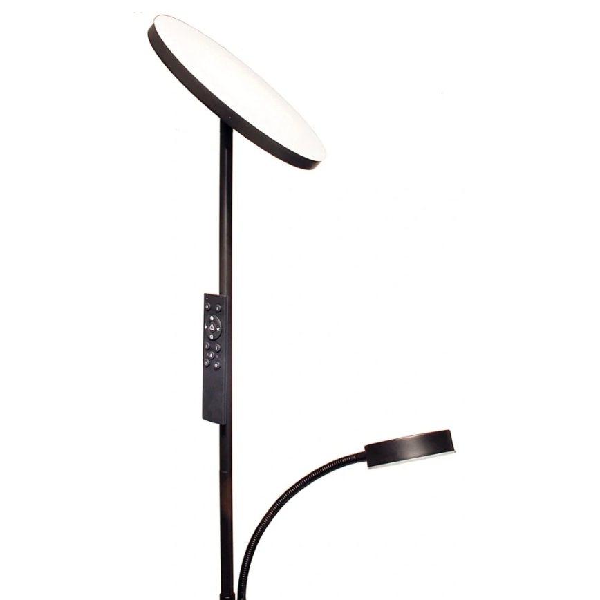 Piantana dimmerabile a LED NORA LED/25W/230V 2200/3000/4000K + LED/5W 3000K nera + telecomando