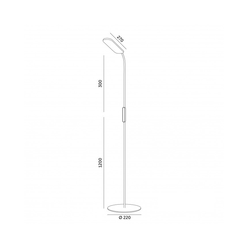 Lampada da terra LED dimmerabile TEILO LED/10W/230V 3000/4000/6500K bianca + telecomando