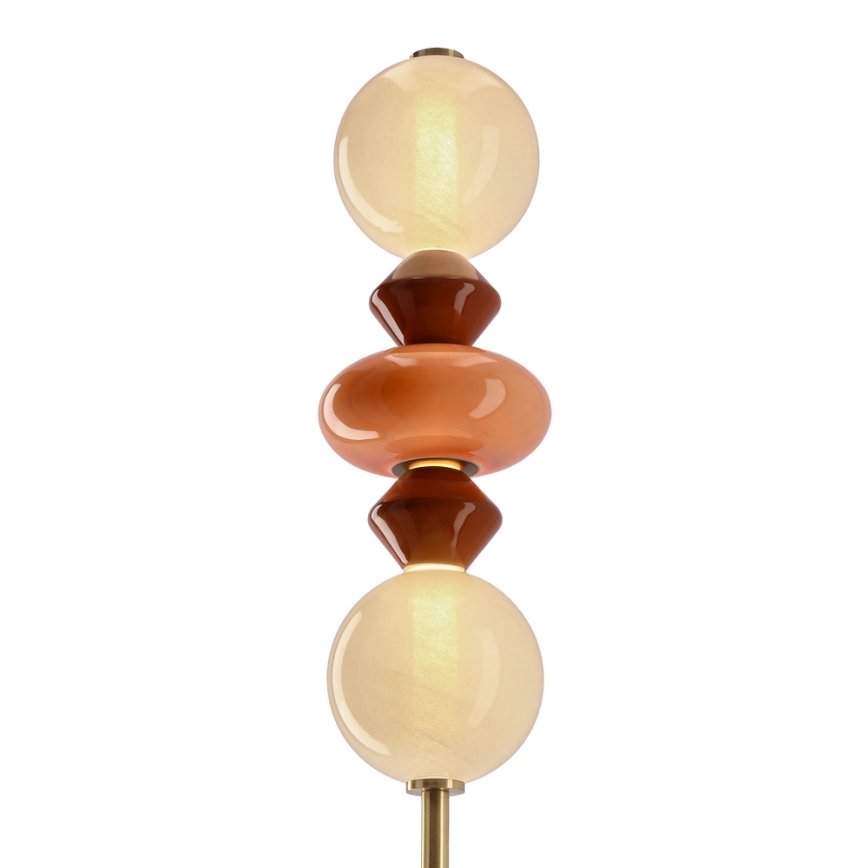 Lampada da terra LED FLORES LED/15W/230V oro/arancione/marrone